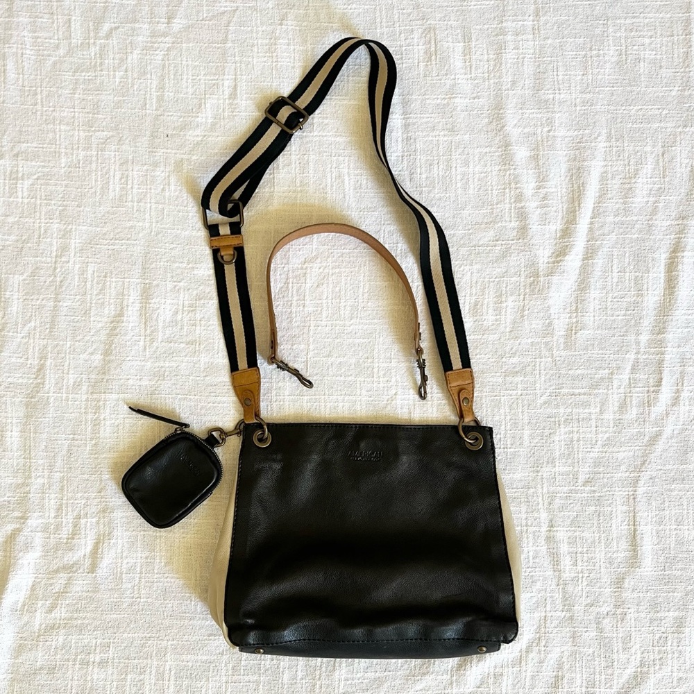 American Leather Co. Leather Bag with coin pouch